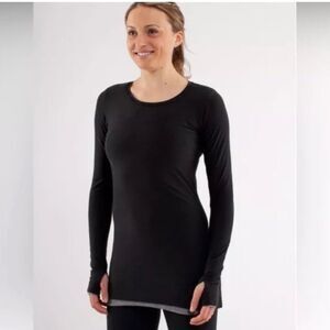 Lululemon Every Yogi Black & Gray Reversible Longsleeve 6